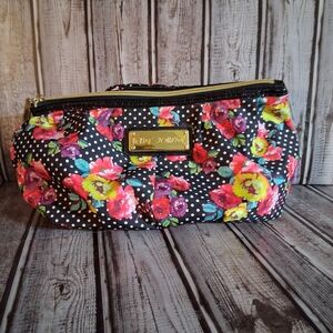 Betsey Johnson Floral Polka Dot Women's Bag - Black and Multicolor